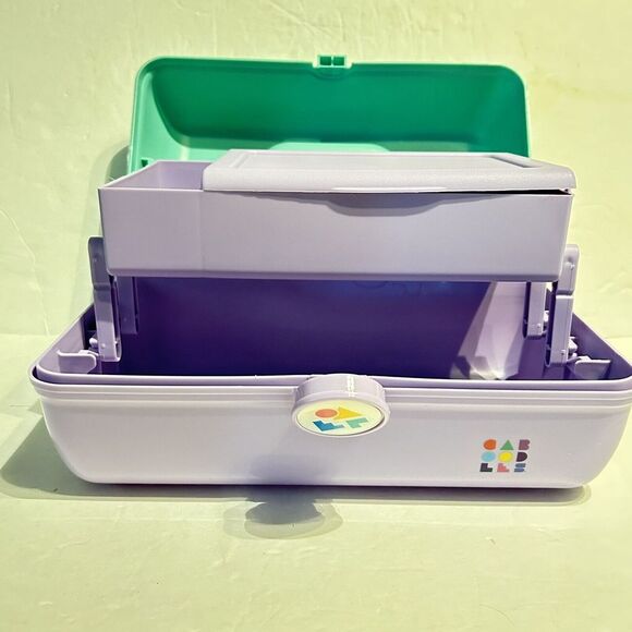 Caboodles Retro Makeup Travel Case  Mint & Lavender On The Go Girl USA CAB5626 - Picture 5 of 8